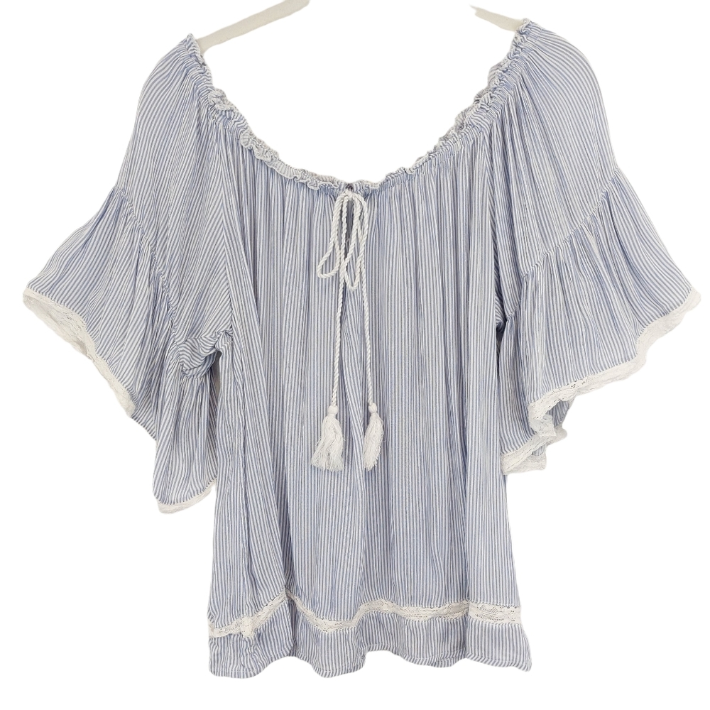 Y2K AEO Off Shoulder Crochet Top